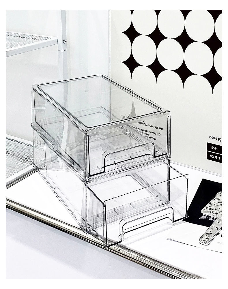 Clear Stackable Storage Drawers 1003