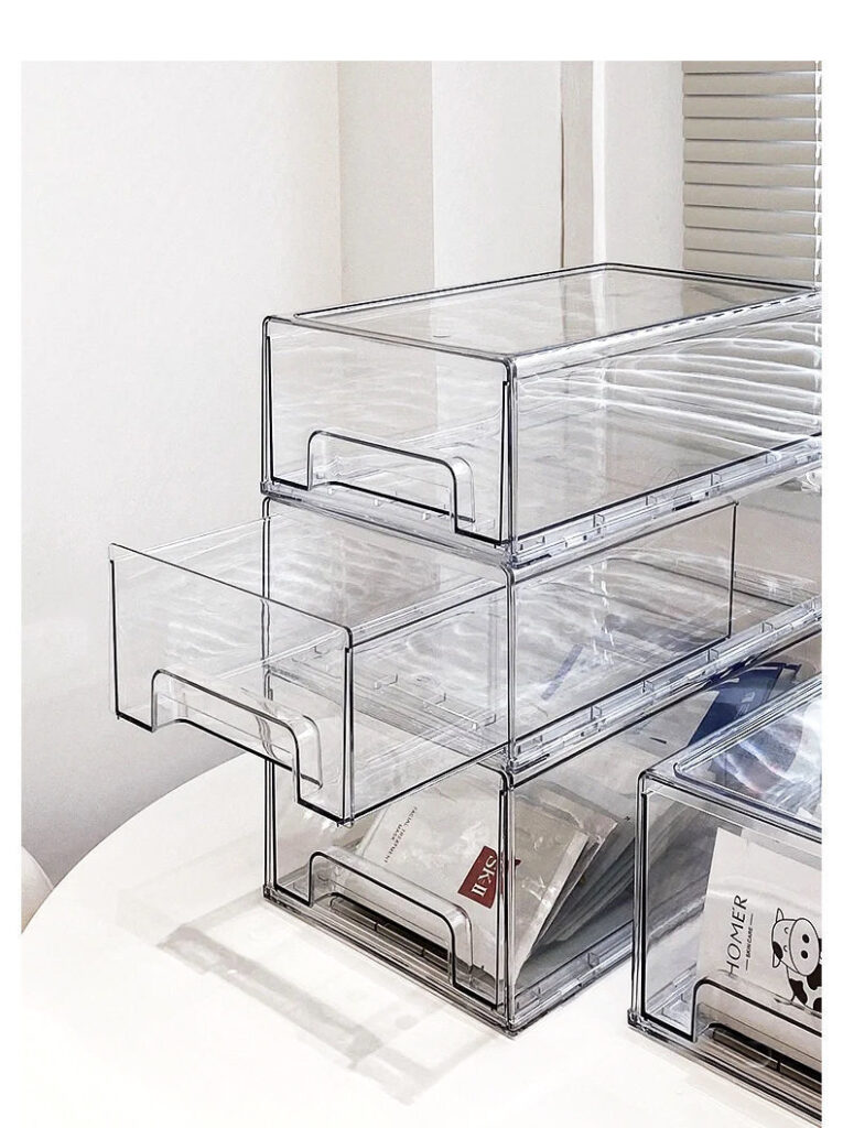 Clear Stackable Storage Drawers 1006