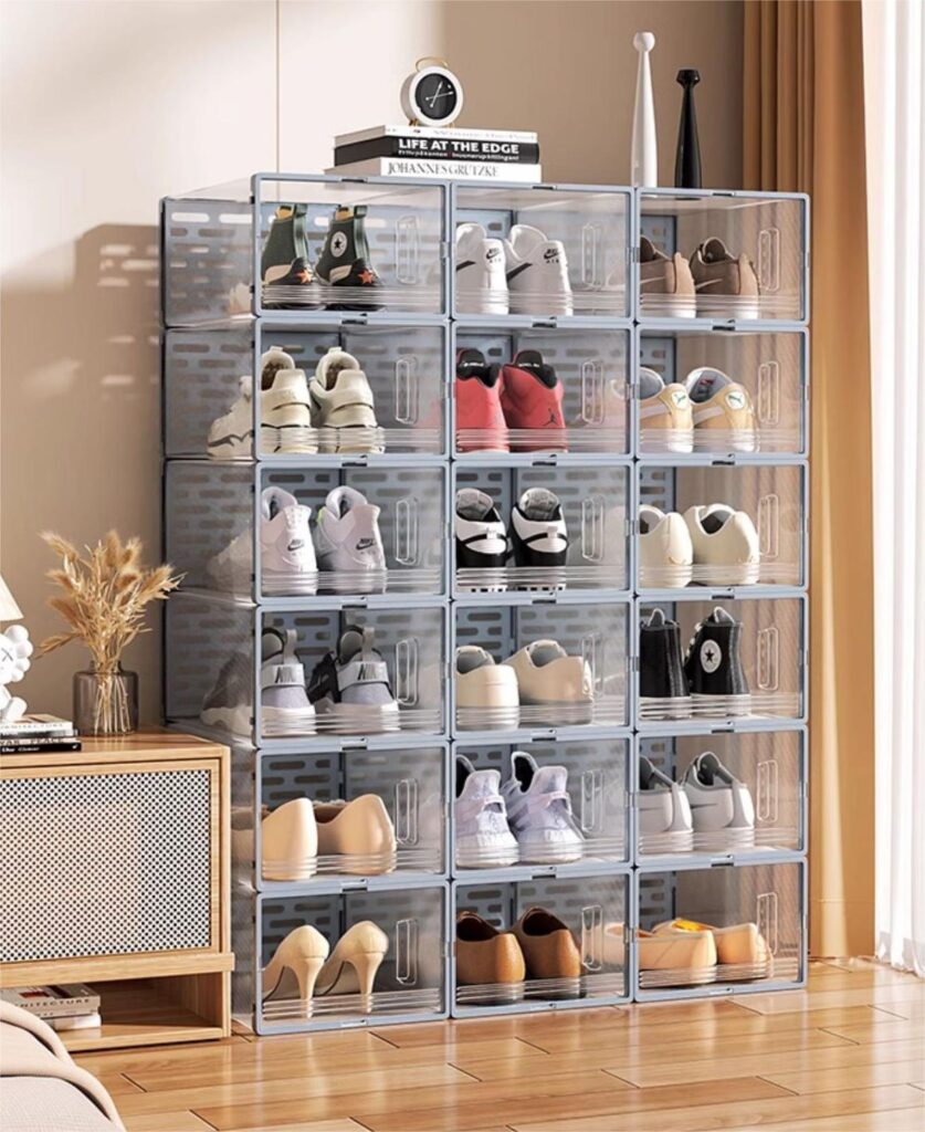 Folding Clear Shoe Storage Box 1001