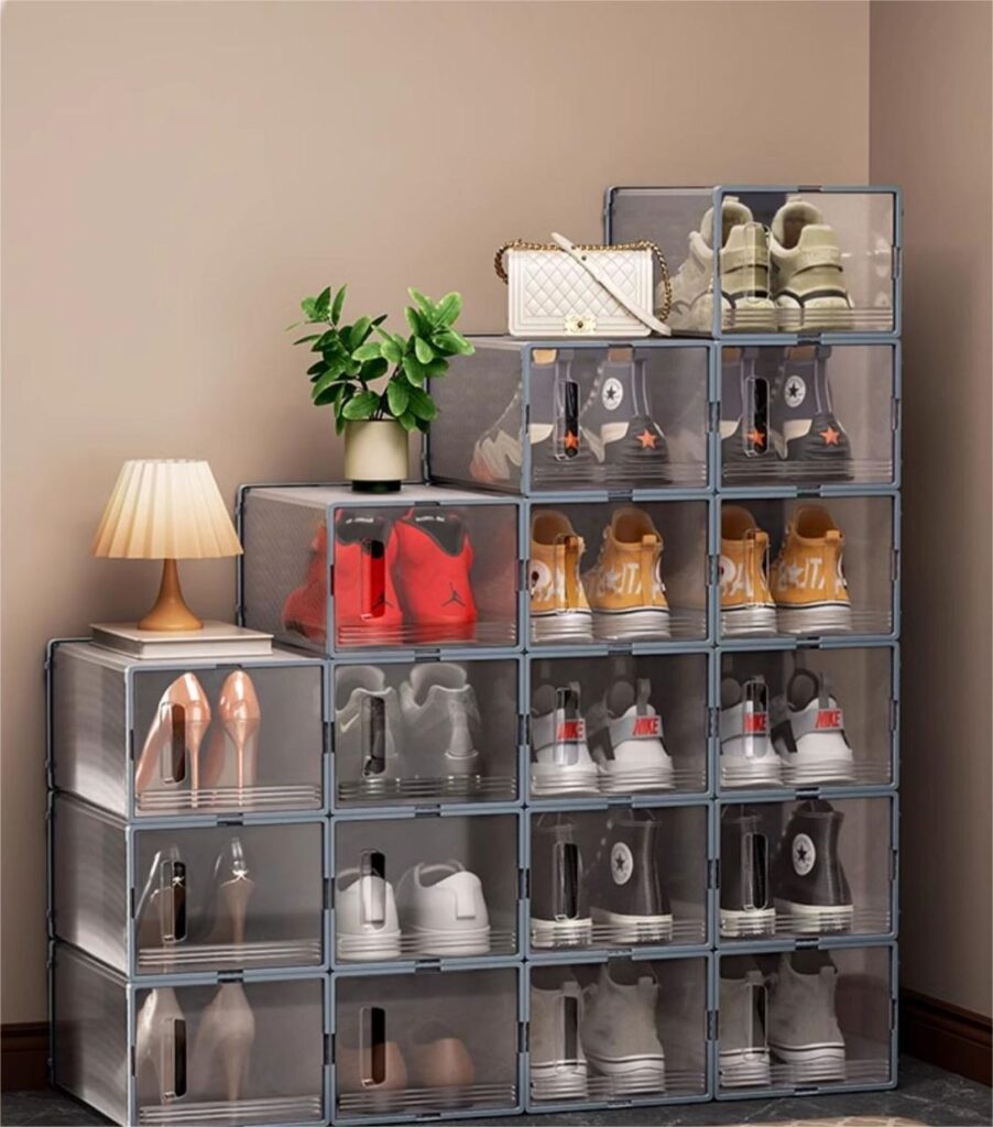 Folding Clear Shoe Storage Box 1004