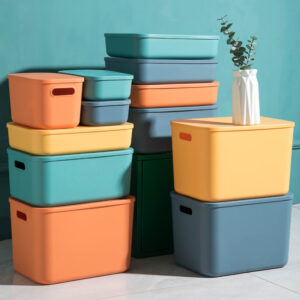 Household Color-Contrasting Storage Boxes 1001