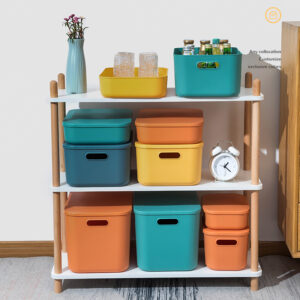 Household Color-Contrasting Storage Boxes 1002