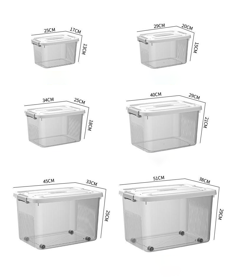 Transparent Plastic Box with Cover 1002